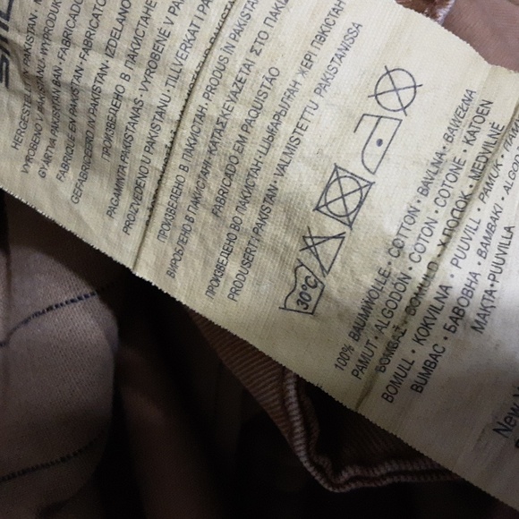 Smog pant men's 38 brown butterfly button closure straight legs - Picture 8 of 9